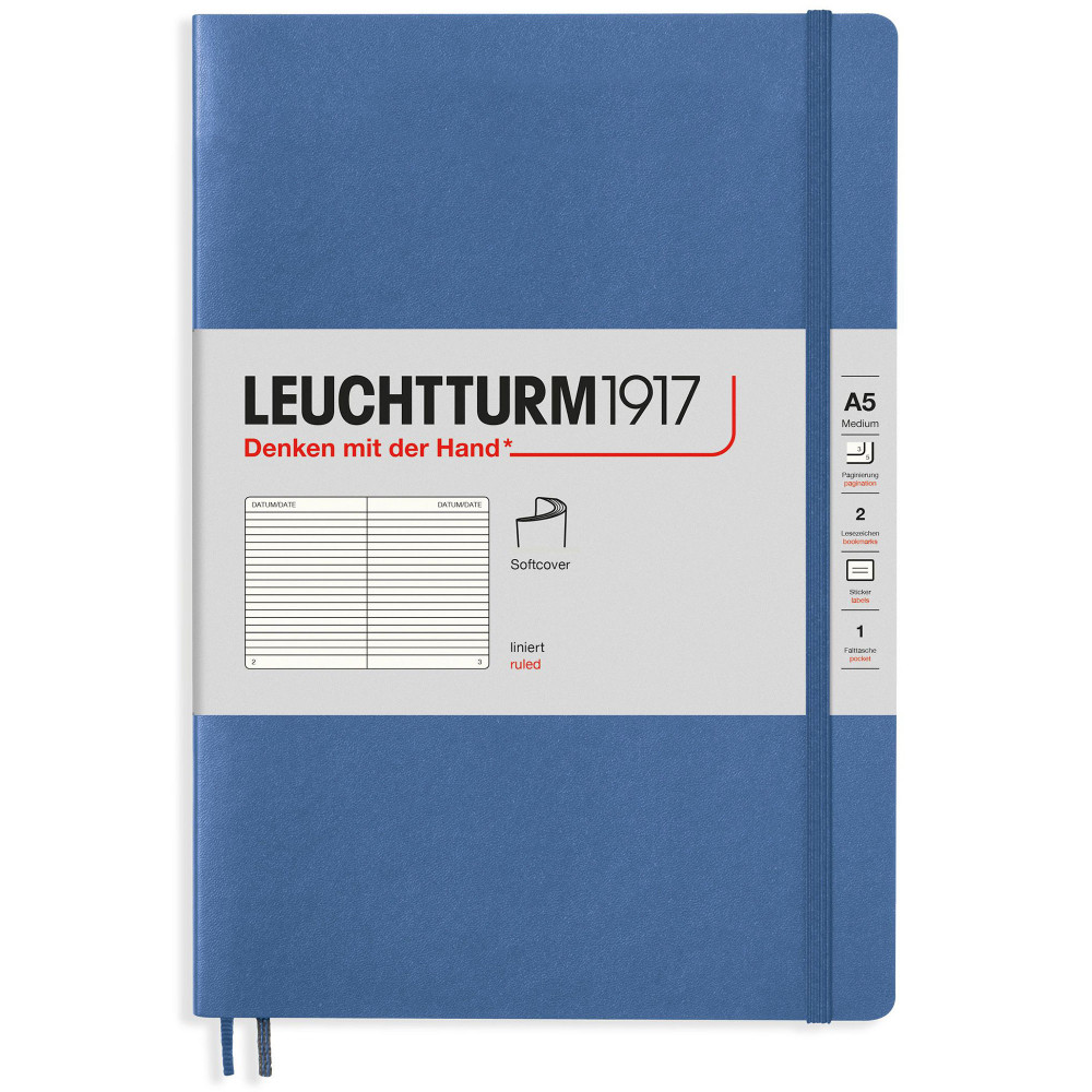 Записная книжка Leuchtturm Medium A5 Denim мягкая обложка 123 стр, артикул 361571. Фото 9