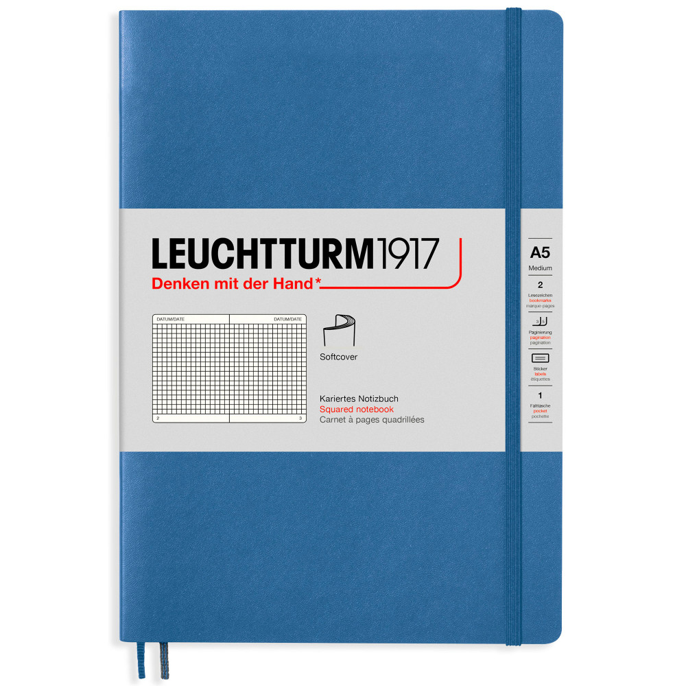 Записная книжка Leuchtturm Medium A5 Denim мягкая обложка 123 стр, артикул 361571. Фото 10