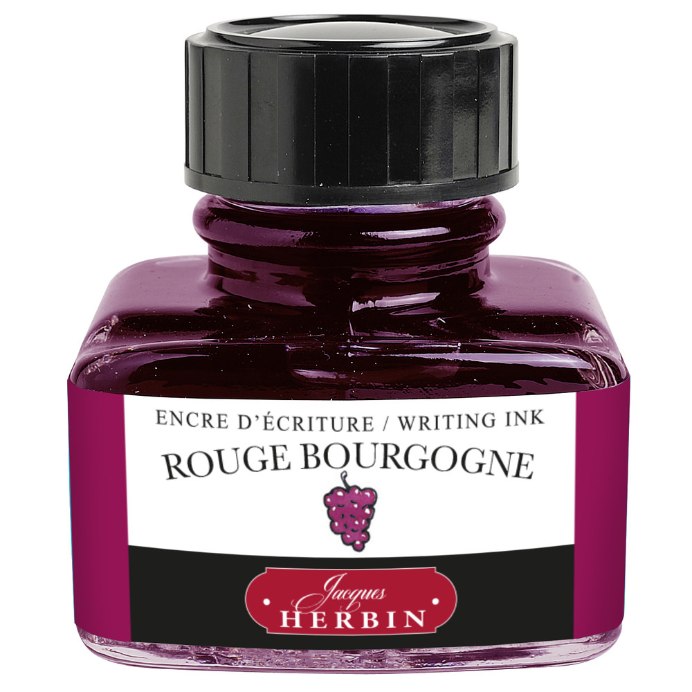 Флакон с чернилами Herbin Rouge bourgogne (бордовый) 30 мл, артикул 13028T. Фото 4