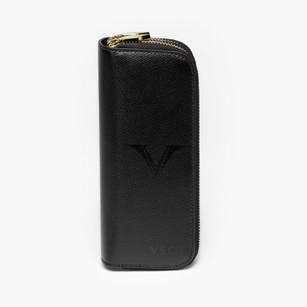 Кожаный чехол для четырех ручек Visconti VSCT черный, артикул KL08-01. Фото 2