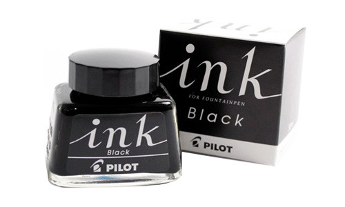 Флакон с чернилами для перьевой ручки Pilot черный 30 мл, артикул ink-30-b. Фото 1