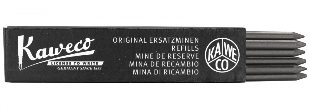 Грифели (6 шт.) для цанговых карандашей Kaweco 5B 3,2 мм черный, артикул 10000657. Фото 1