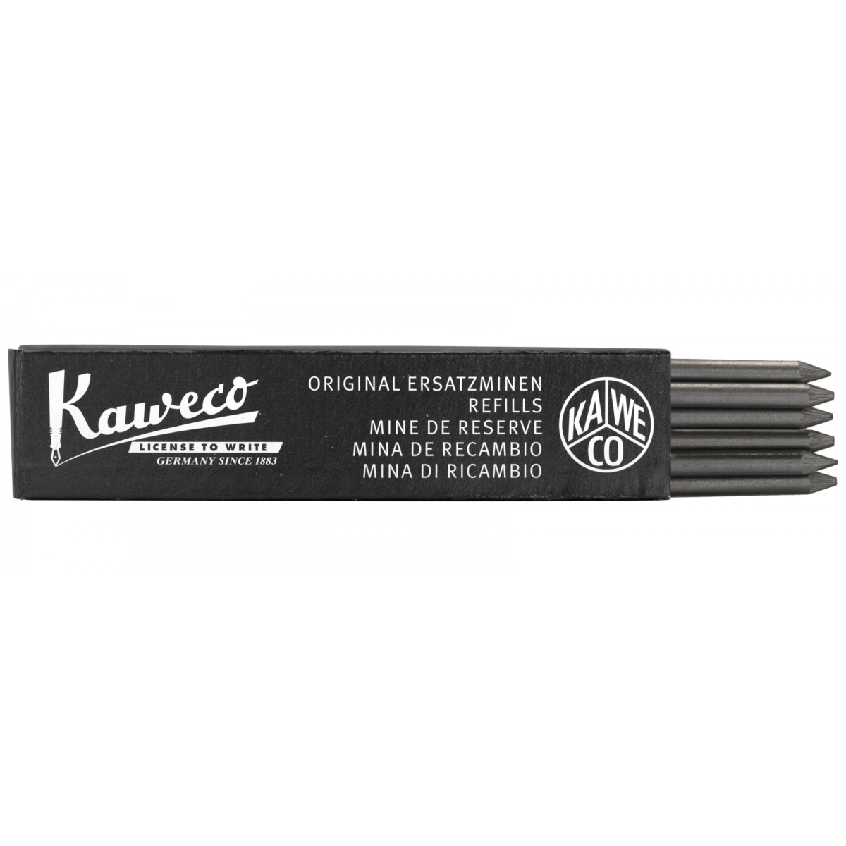 Грифели (6 шт.) для цанговых карандашей Kaweco 5B 3,2 мм черный, артикул 10000657. Фото 1
