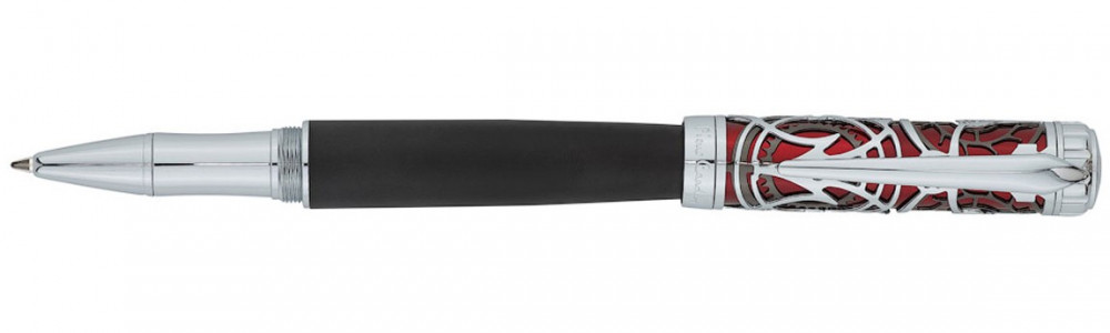 Ручка-роллер Pierre Cardin L'Esprit Soft Touch черный лак красный лак хром, артикул PC6604RP. Фото 1