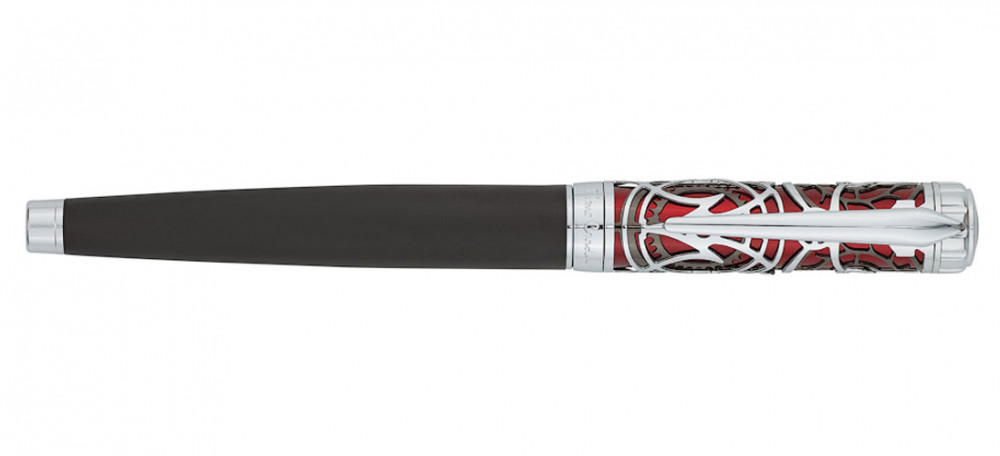 Ручка-роллер Pierre Cardin L'Esprit Soft Touch черный лак красный лак хром, артикул PC6604RP. Фото 2