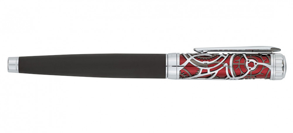 Ручка-роллер Pierre Cardin L'Esprit Soft Touch черный лак красный лак хром, артикул PC6604RP. Фото 4