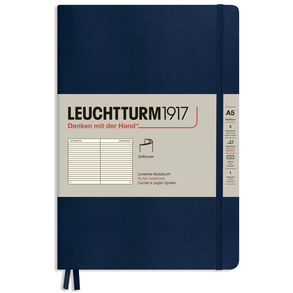 Записная книжка Leuchtturm Medium A5 Navy мягкая обложка 123 стр, артикул 362850. Фото 9