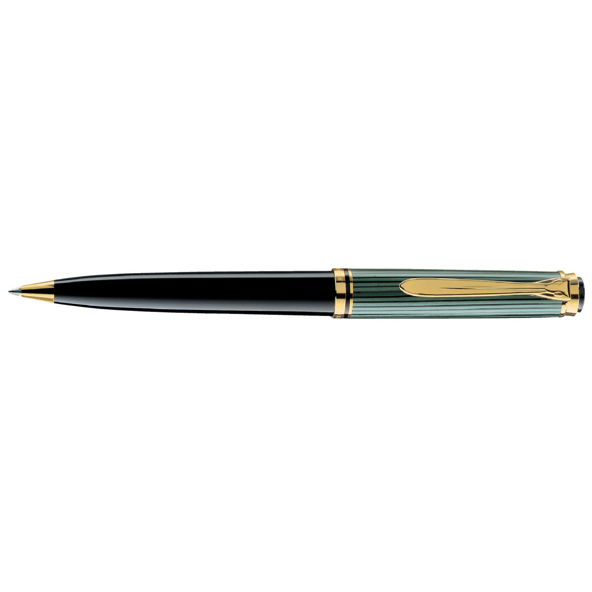Шариковая ручка Pelikan Souveran K800 Black Green GT, артикул 996991. Фото 1