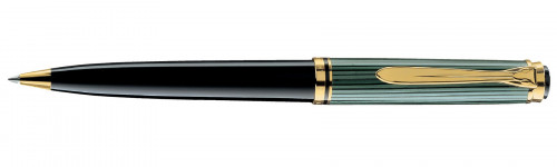 Шариковая ручка Pelikan Souveran K800 Black Green GT