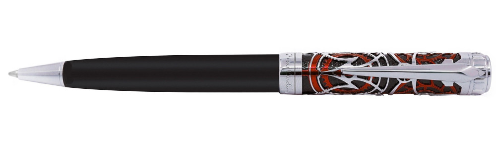 Шариковая ручка Pierre Cardin L'Esprit Soft Touch черный лак красный лак хром, артикул PC6604BP. Фото 1