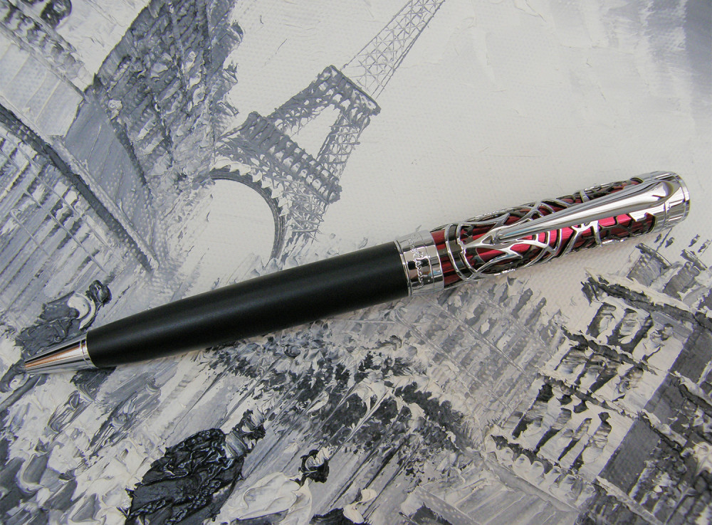 Шариковая ручка Pierre Cardin L'Esprit Soft Touch черный лак красный лак хром, артикул PC6604BP. Фото 2