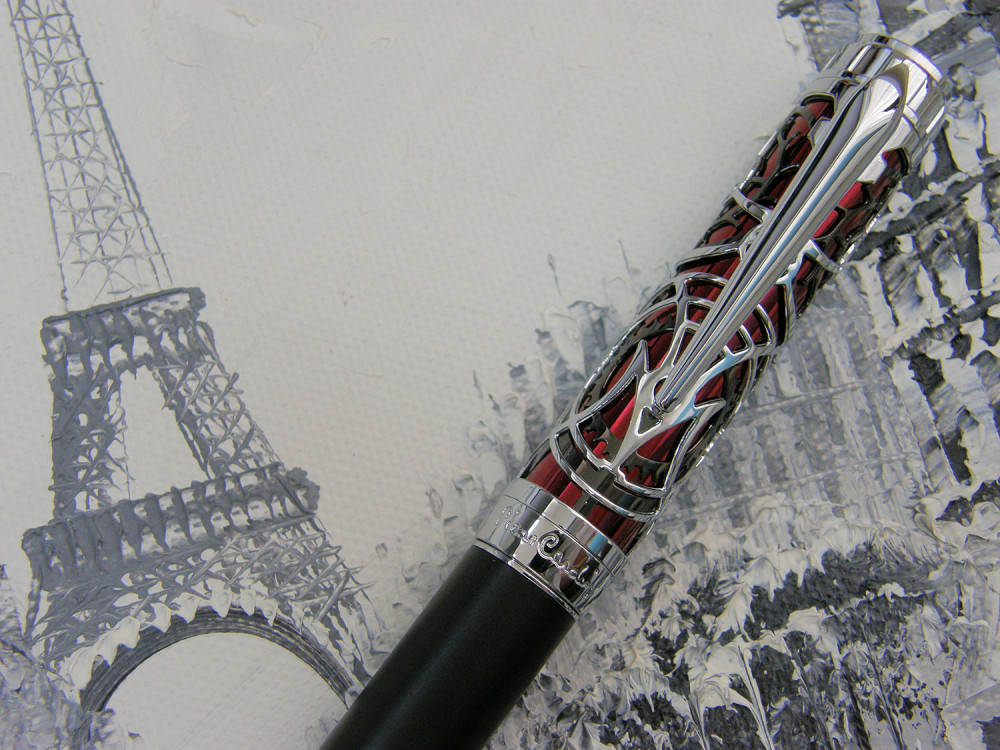 Шариковая ручка Pierre Cardin L'Esprit Soft Touch черный лак красный лак хром, артикул PC6604BP. Фото 6