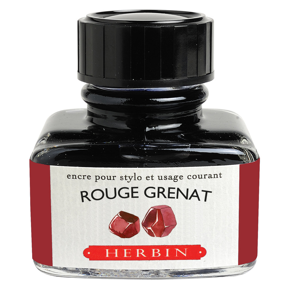 Флакон с чернилами Herbin Rouge grenat (гранатовый) 30 мл, артикул 13029T. Фото 1