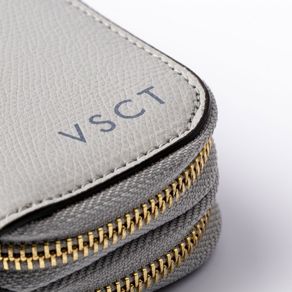 Кожаный чехол для четырех ручек Visconti VSCT серый, артикул KL08-03. Фото 5