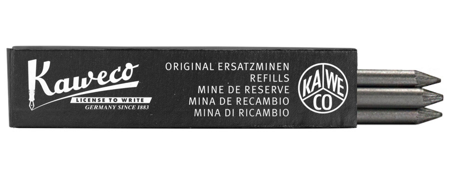 Грифели (3 шт.) для цанговых карандашей Kaweco 5B 5,6 мм черный, артикул 10000656. Фото 1