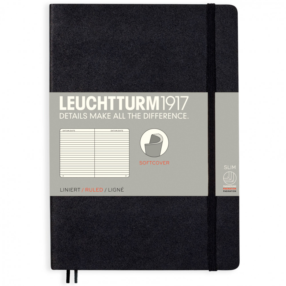 Записная книжка Leuchtturm Medium A5 Black мягкая обложка 123 стр, артикул 324804. Фото 9