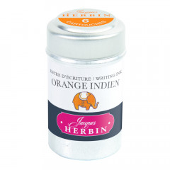 Картриджи с чернилами (6 шт) для перьевой ручки Herbin Orange indien (оранжевый) Картриджи с чернилами (6 шт) для перьевой ручки Herbin Orange indien (оранжевый)