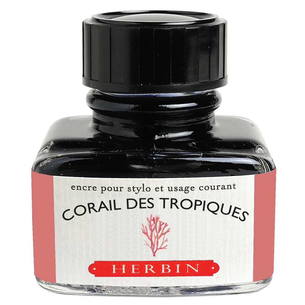 Флакон с чернилами Herbin Corail des tropiques (коралловый) 30 мл, артикул 13059T. Фото 1
