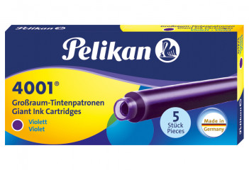 Картриджи с чернилами (длинные, 5 шт) для перьевой ручки Pelikan 4001 Violet