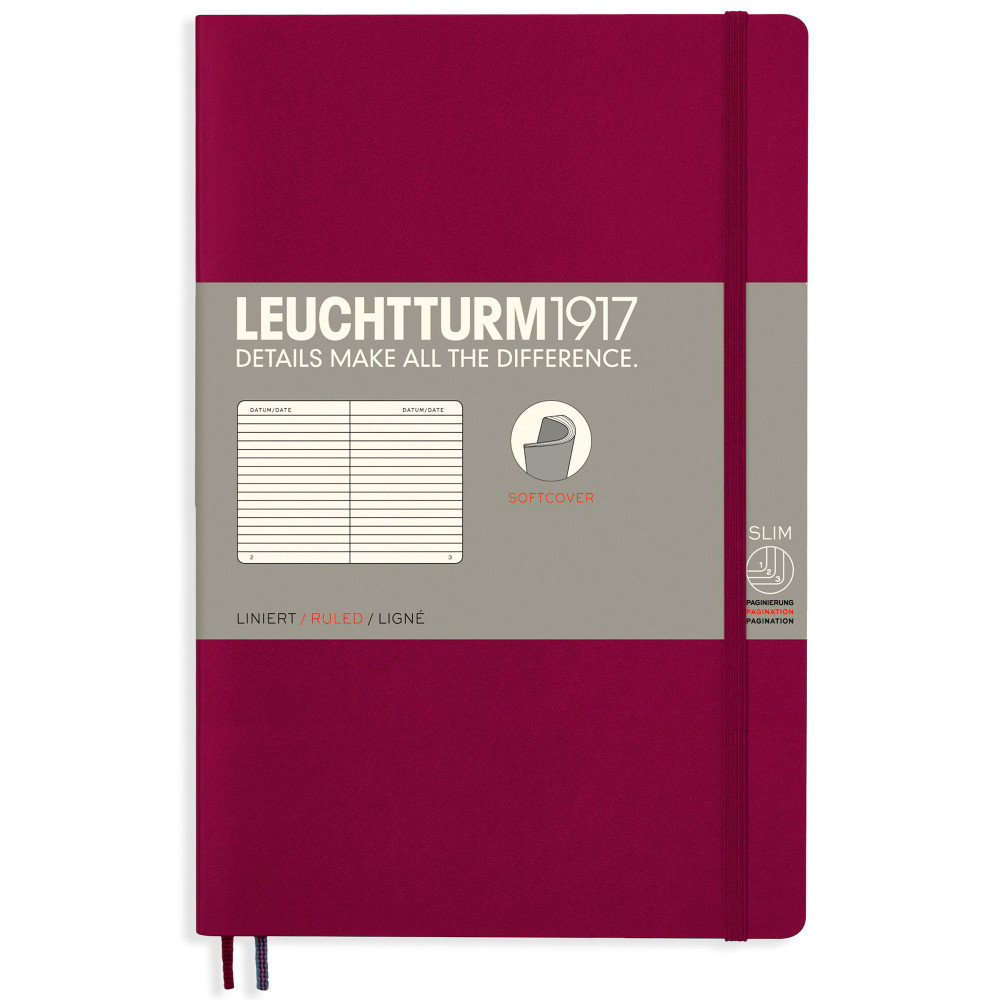 Записная книжка Leuchtturm Paperback B6+ Port Red мягкая обложка 123 стр, артикул 359683. Фото 10