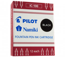 Картриджи с чернилами (12 шт) для перьевых ручек Pilot Fine Writing черный