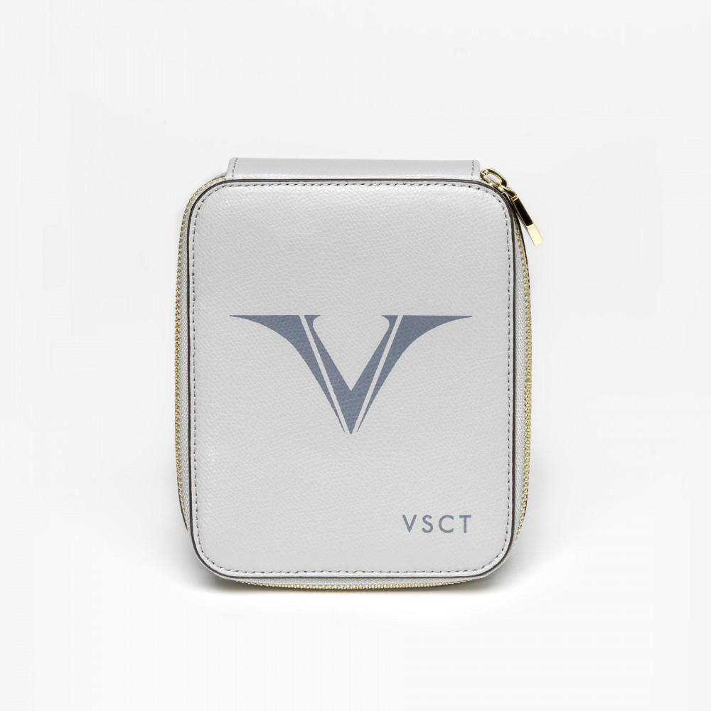 Кожаный чехол для шести ручек Visconti VSCT серый, артикул KL09-03. Фото 3