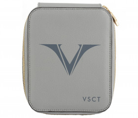 Кожаный чехол для шести ручек Visconti VSCT серый