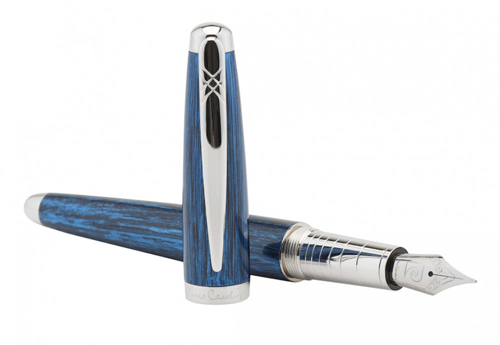 Перьевая ручка Pierre Cardin Majestic сине-черный лак с рисунком, артикул PCX754FP. Фото 4