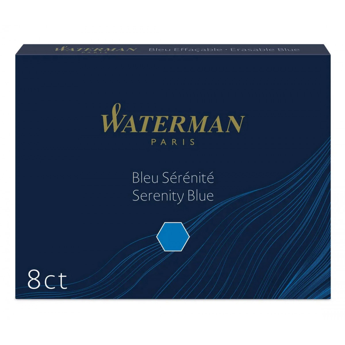 Картриджи Standart (длинные, 8 шт) для перьевой ручки Waterman синий, S0110860 Картриджи Standart (длинные, 8 шт) для перьевой ручки Waterman синий, артикул S0110860. Фото 1
