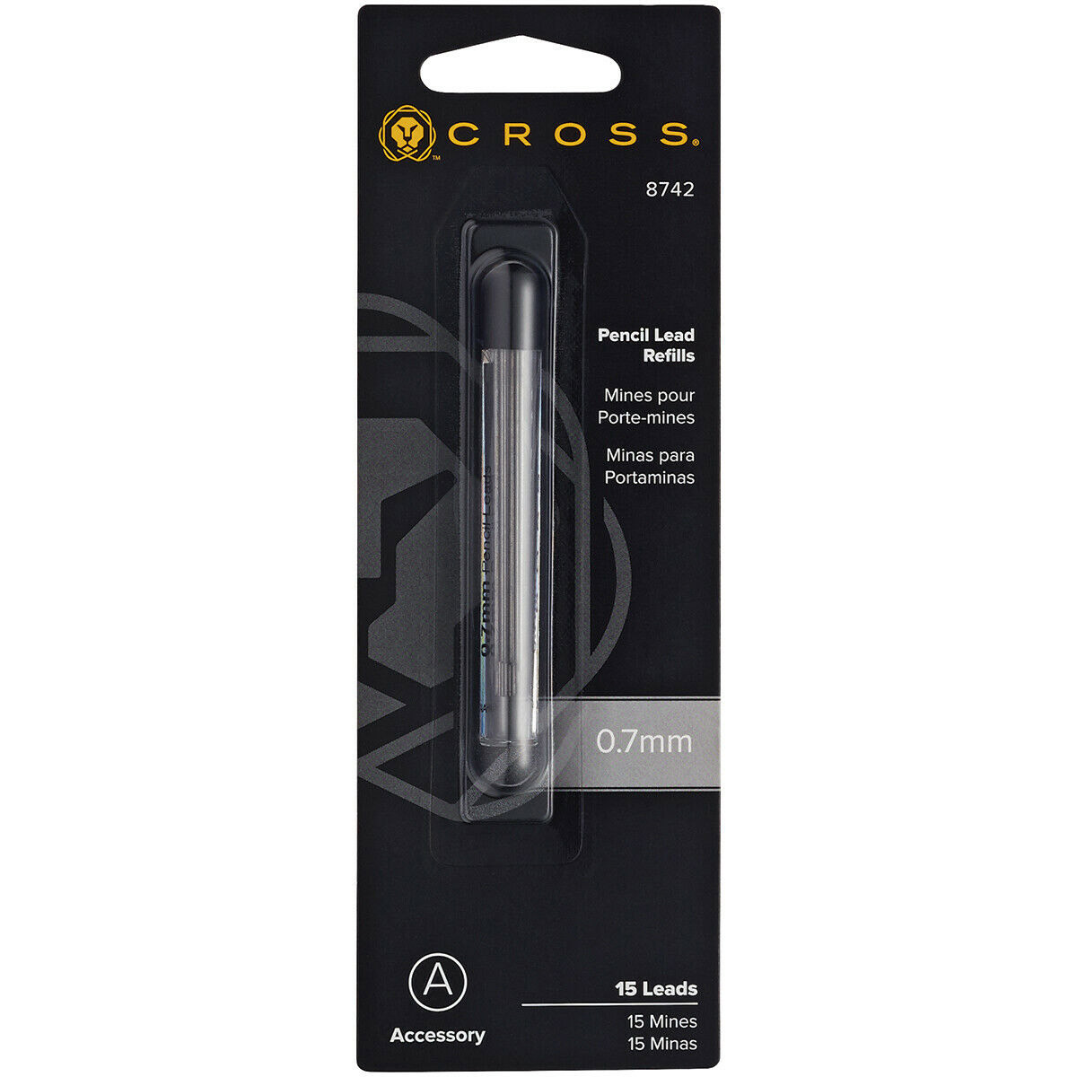 Грифели (15 шт) для механических карандашей Cross 0,7 мм, 8742 Грифели (15 шт) для механических карандашей Cross 0,7 мм, артикул 8742. Фото 1