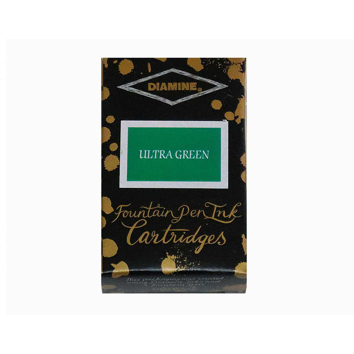 Картриджи Diamine International для перьевых ручек Ultra Green 18 шт, DSUGr Картриджи Diamine International для перьевых ручек Ultra Green 18 шт, артикул DSUGr. Фото 1