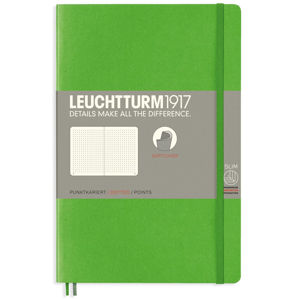 Записная книжка Leuchtturm Paperback B6+ Fresh Green мягкая обложка 123 стр, артикул 358306. Фото 1