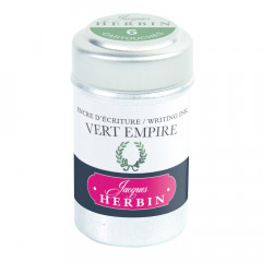 Картриджи с чернилами (6 шт) для перьевой ручки Herbin Vert empire (темно-зеленый) Картриджи с чернилами (6 шт) для перьевой ручки Herbin Vert empire (темно-зеленый)