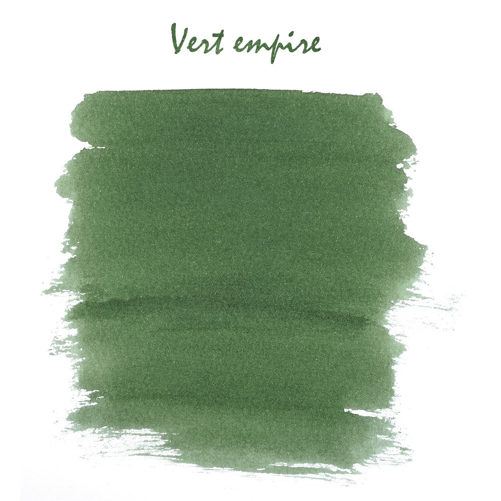 Картриджи с чернилами (6 шт) для перьевой ручки Herbin Vert empire (темно-зеленый), артикул 20139T. Фото 2