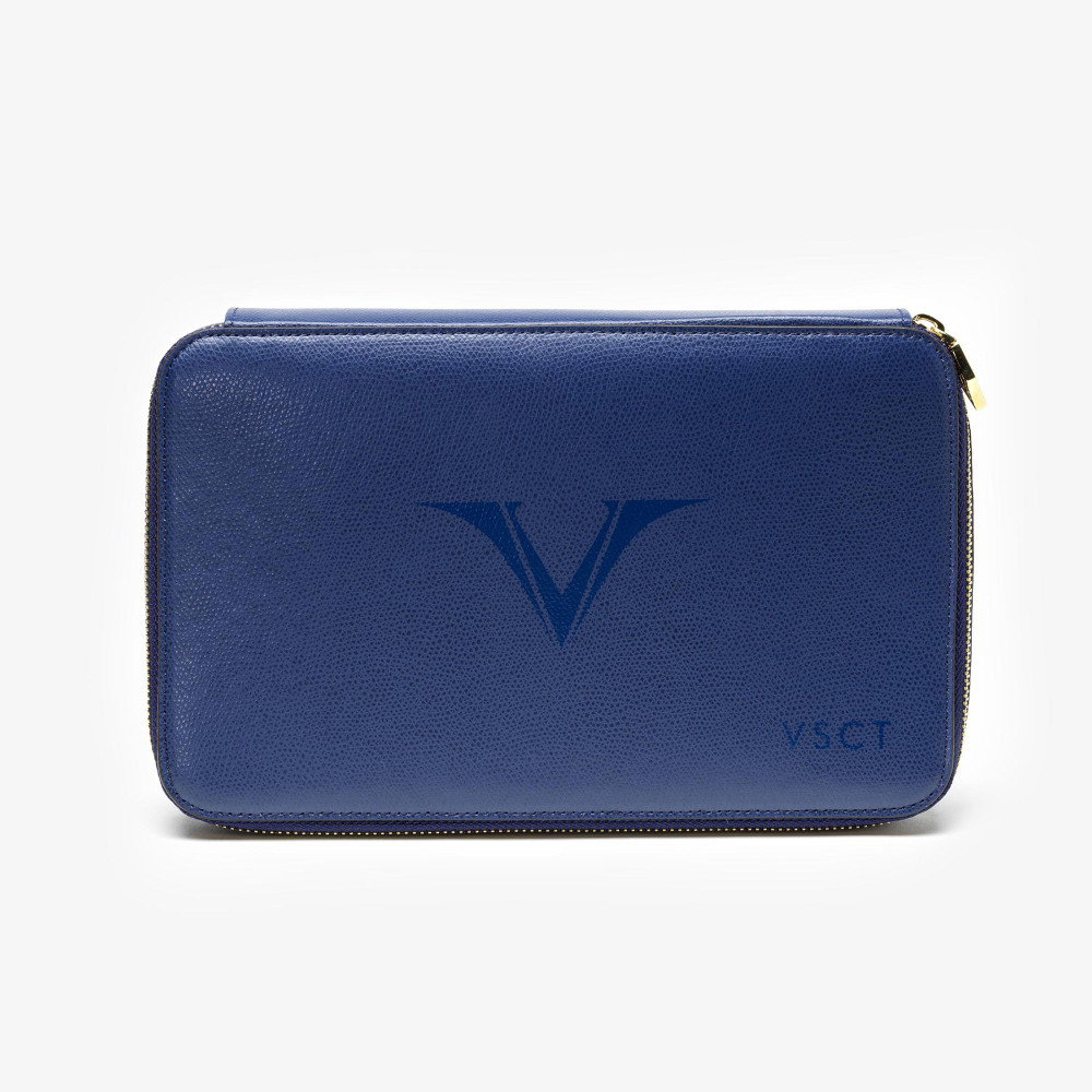 Кожаный чехол для двенадцати ручек Visconti VSCT синий, артикул KL11-02. Фото 3