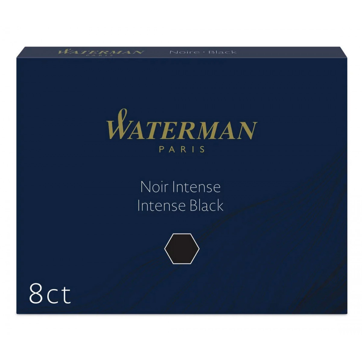 Картриджи Standart (длинные, 8 шт) для перьевой ручки Waterman черный, артикул S0110850. Фото 1