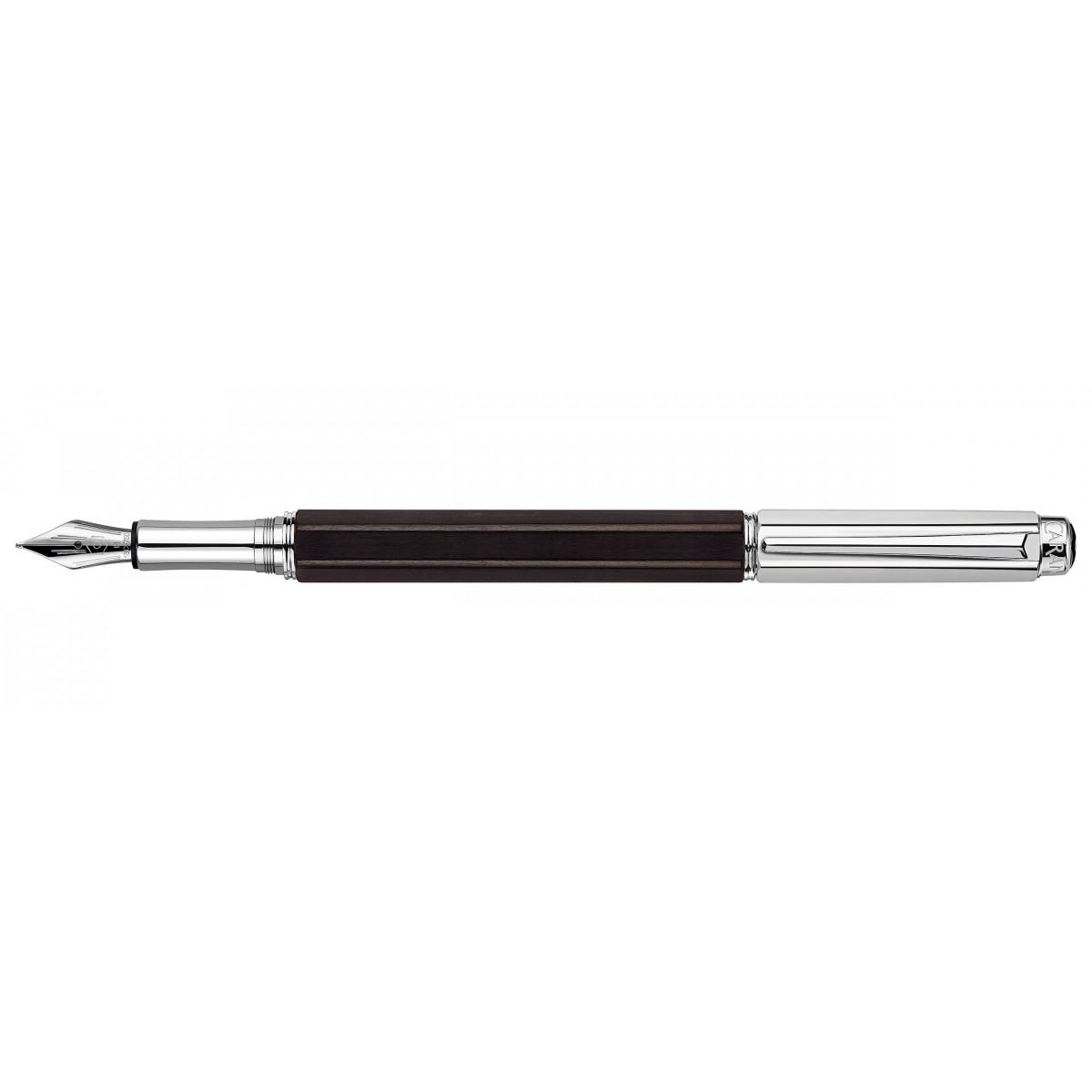 Перьевая ручка Caran d'Ache Varius Ebony Silver Plated, 4490.076 Перьевая ручка Caran d'Ache Varius Ebony Silver Plated, артикул 4490.076. Фото 1