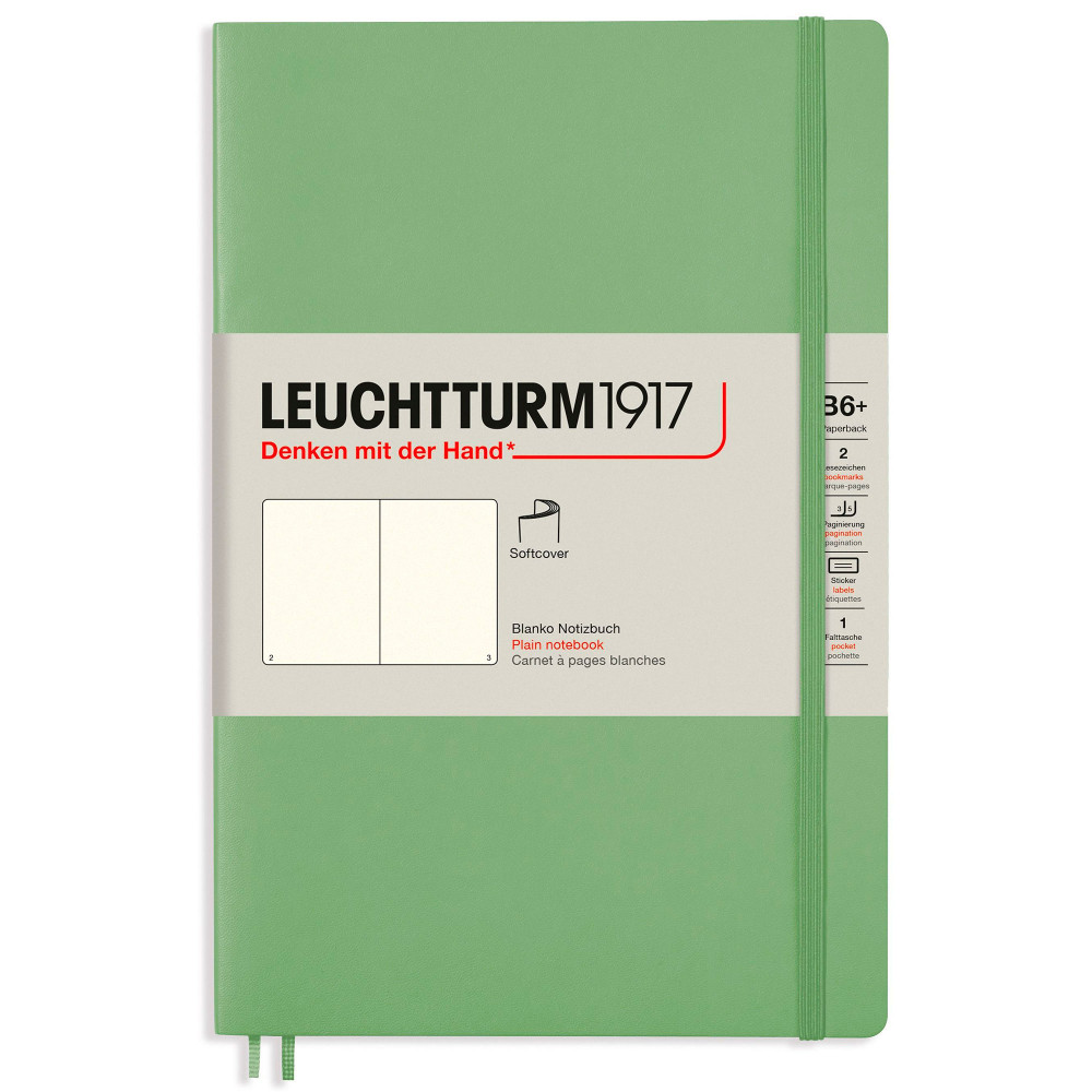 Записная книжка Leuchtturm Paperback B6+ Sage мягкая обложка 123 стр, артикул 363934. Фото 9