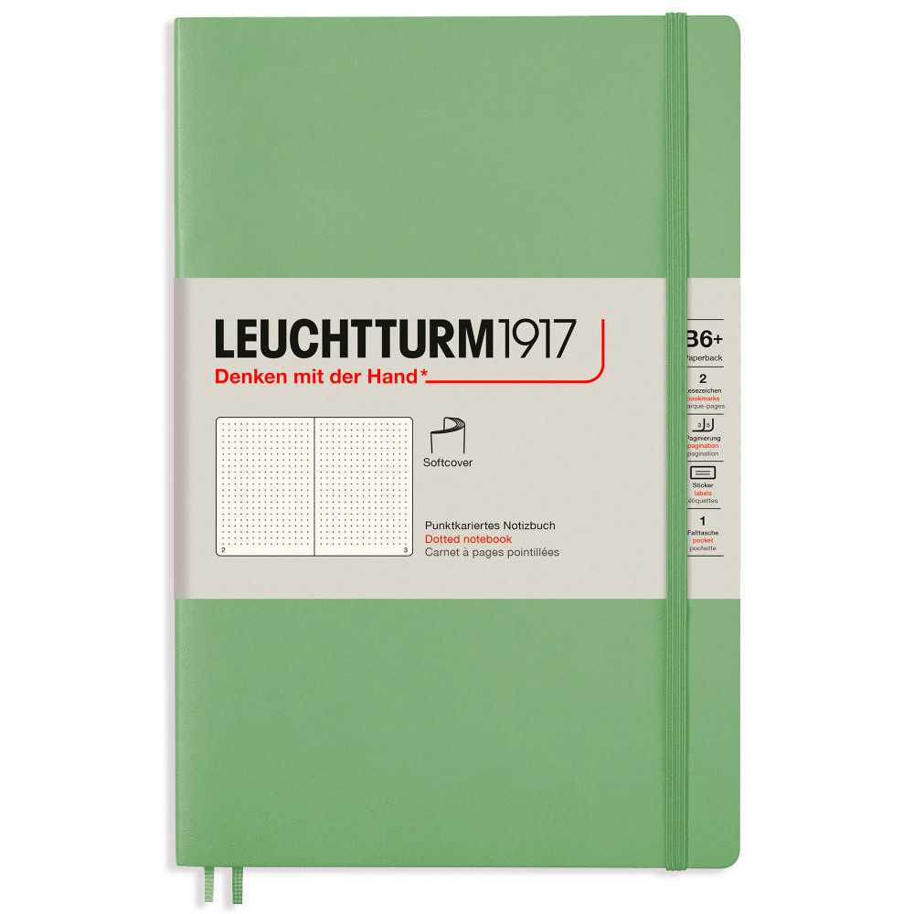 Записная книжка Leuchtturm Paperback B6+ Sage мягкая обложка 123 стр, артикул 363934. Фото 10