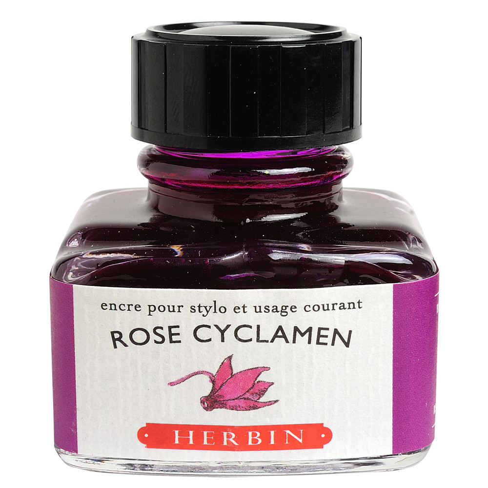 Флакон с чернилами Herbin Rose cyclamen (розовый цикламен) 30 мл, артикул 13066T. Фото 1