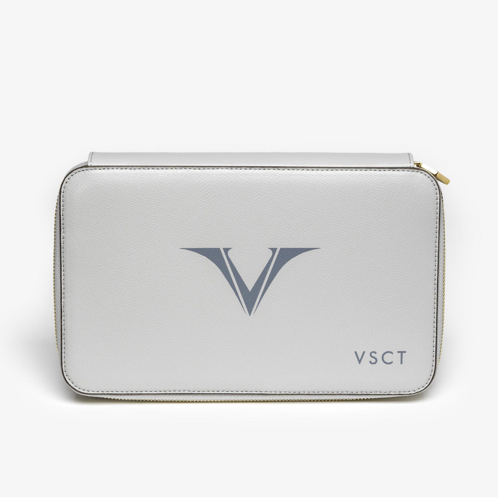 Кожаный чехол для двенадцати ручек Visconti VSCT серый, артикул KL11-03. Фото 3