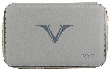 Кожаный чехол для двенадцати ручек Visconti VSCT серый