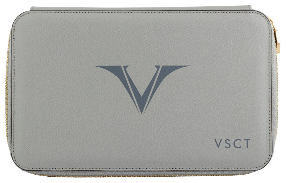 Кожаный чехол для двенадцати ручек Visconti VSCT серый, артикул KL11-03. Фото 1