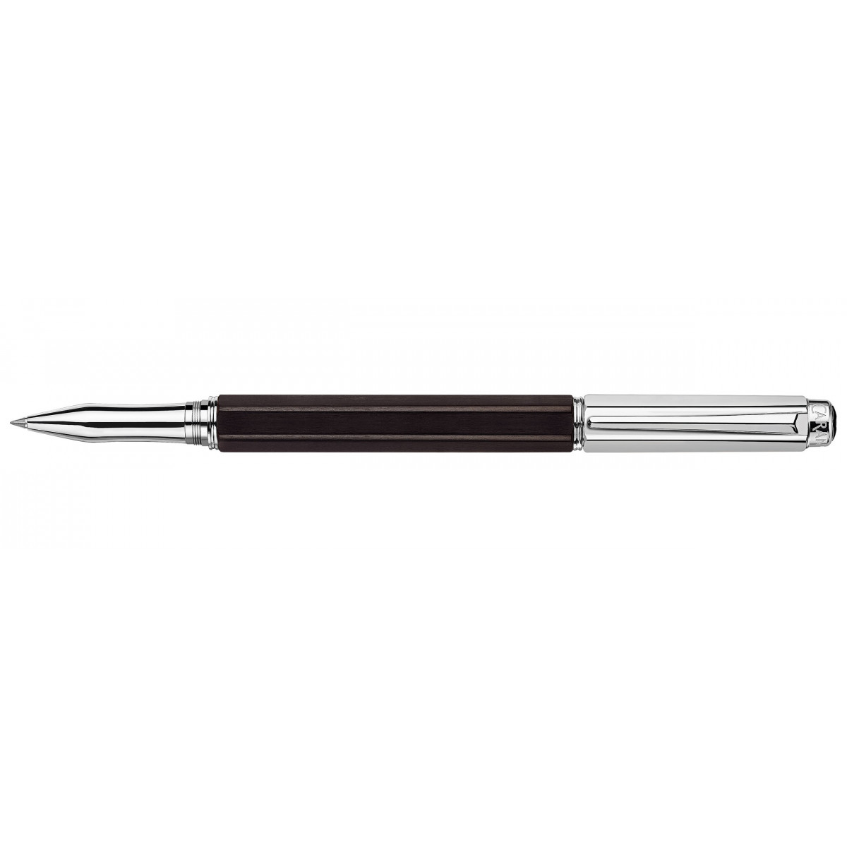 Ручка-роллер Caran d'Ache Varius Ebony Silver Plated, 4470.086 Ручка-роллер Caran d'Ache Varius Ebony Silver Plated, артикул 4470.086. Фото 1