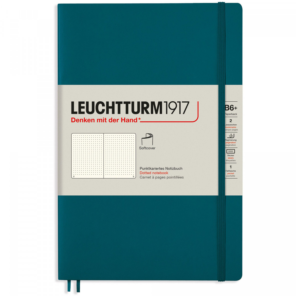 Записная книжка Leuchtturm Paperback B6+ Pacific Green мягкая обложка 123 стр, 359679 Записная книжка Leuchtturm Paperback B6+ Pacific Green мягкая обложка 123 стр, артикул 359679. Фото 1