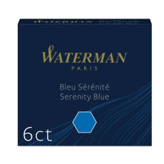 Картриджи International (короткие, 6 шт) для перьевой ручки Waterman синий