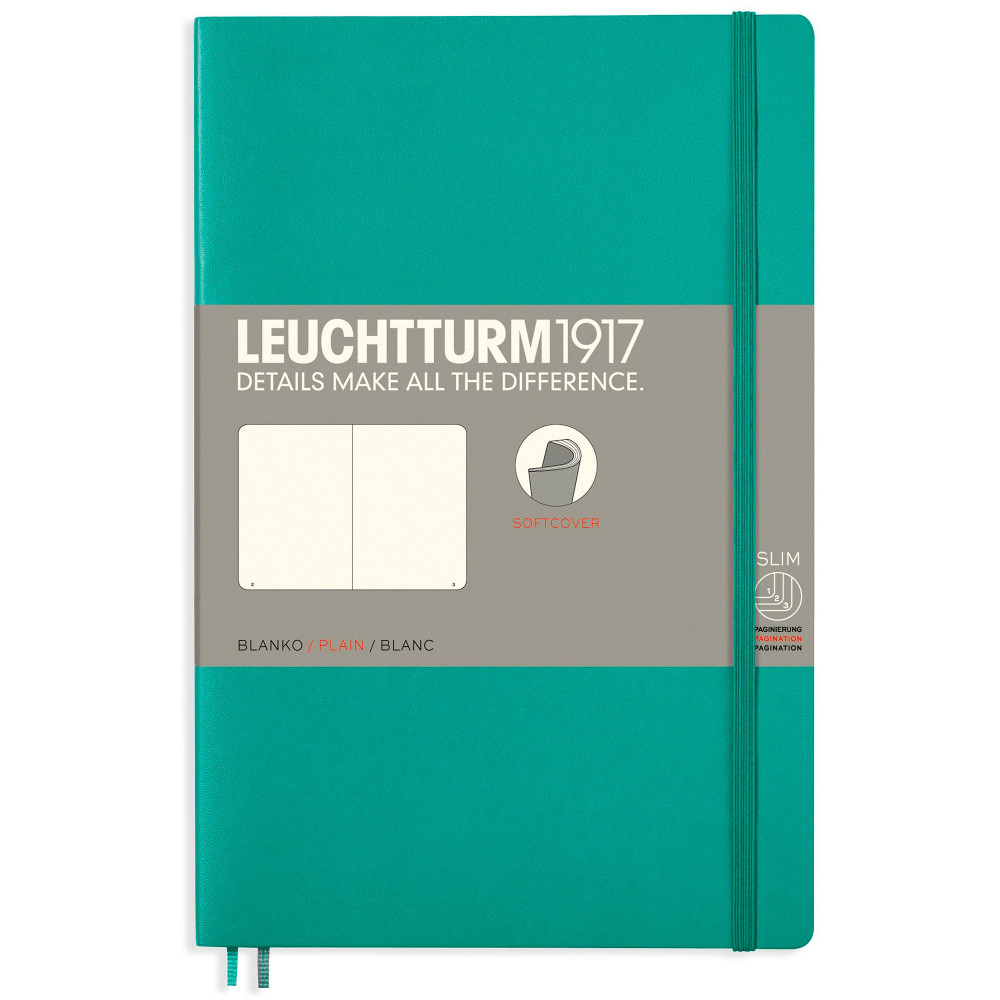 Записная книжка Leuchtturm Paperback B6+ Emerald мягкая обложка 123 стр, артикул 358309. Фото 9