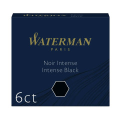 Картриджи International (короткие, 6 шт) для перьевой ручки Waterman черный