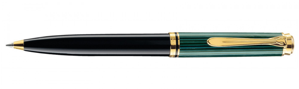 Шариковая ручка Pelikan Souveran K600 Black Green GT, артикул 980086. Фото 1