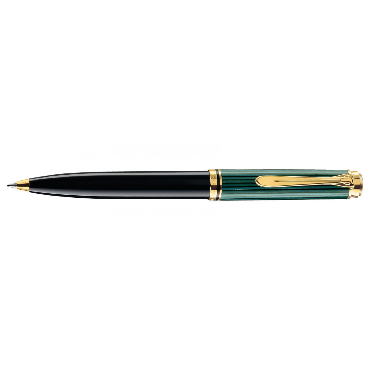 Шариковая ручка Pelikan Souveran K600 Black Green GT, артикул 980086. Фото 1